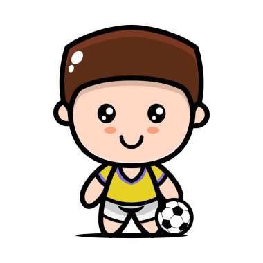 Şirin futbol oyuncusu maskotu.