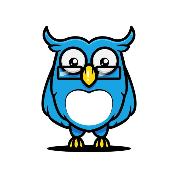 Cute Owl Mascot Design Education Related — Stock Vector