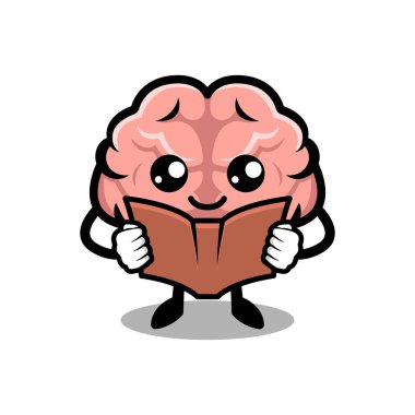 Tatlı beyin maskotu tasarımı çizimi
