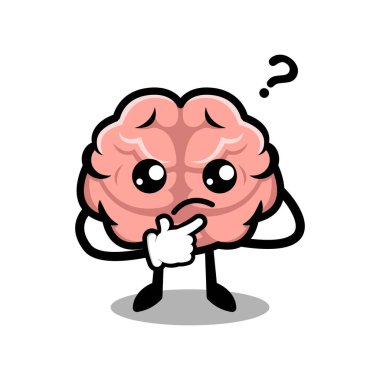 Tatlı beyin maskotu tasarımı çizimi
