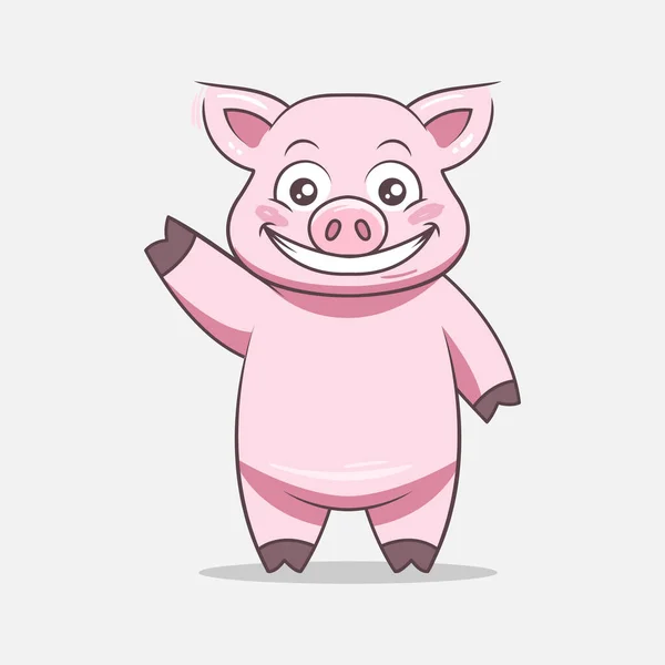 猪图解设计吉祥物向量模板 — 图库矢量图片