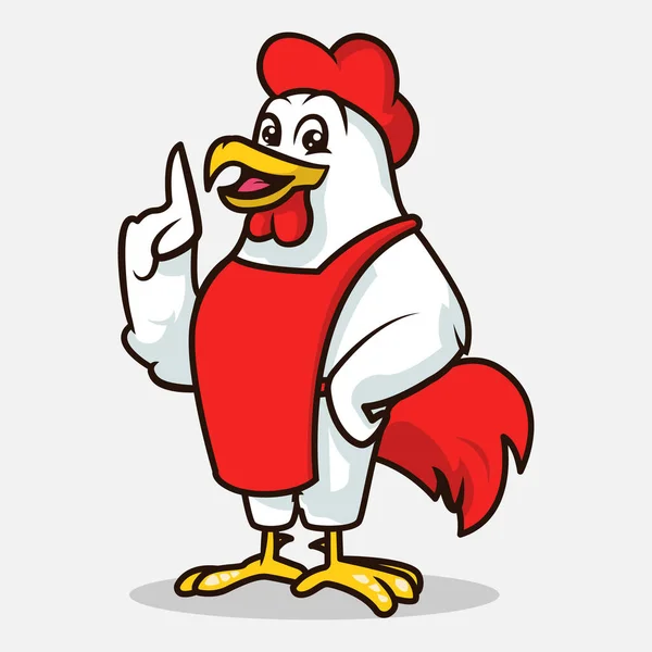 Rooster Mascot Design Illustration Vector Template — Stock Vector