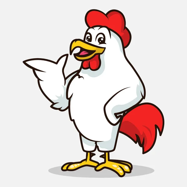 Rooster Mascot Design Illustration Vector Template — Stock Vector