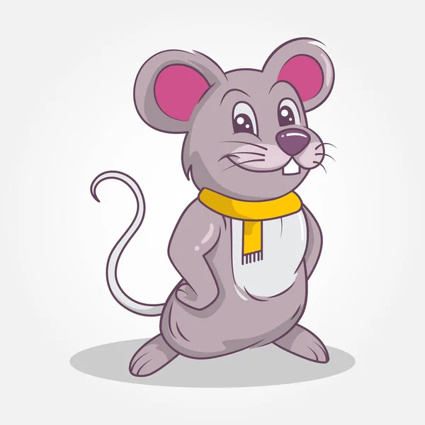 Mouse Cute Illustration Hand Drawn Style — Stock Vector