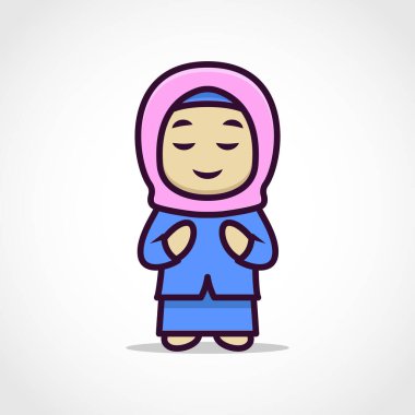 Şirin Müslüman karakter maskotu tasarımı