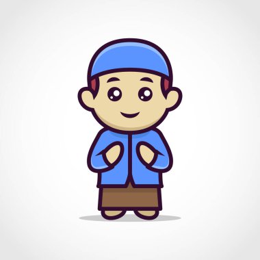 Şirin Müslüman karakter maskotu tasarımı