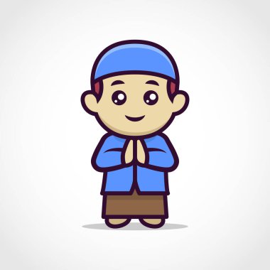 Şirin Müslüman karakter maskotu tasarımı