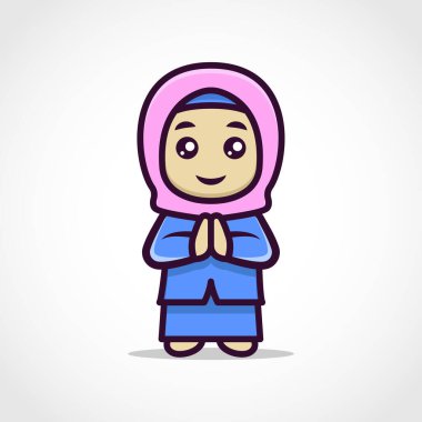 Şirin Müslüman karakter maskotu tasarımı