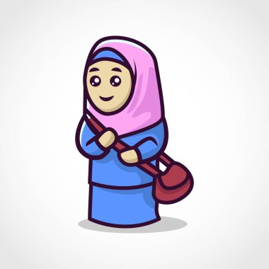 Şirin Müslüman karakter maskotu tasarımı