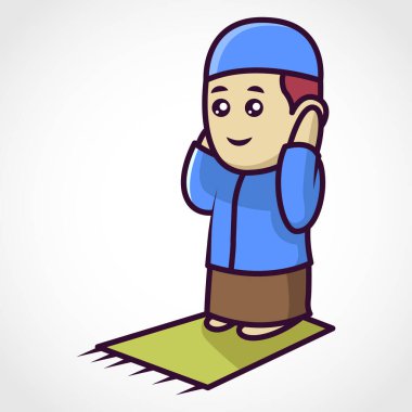 Şirin Müslüman karakter maskotu tasarımı