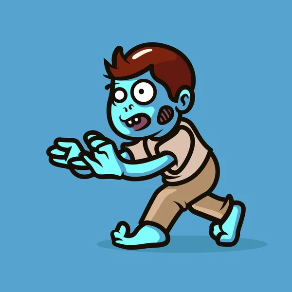 Zombie Mascota Diseño Ilustración — Vector de stock