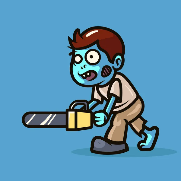 Zombie Mascota Diseño Ilustración — Vector de stock
