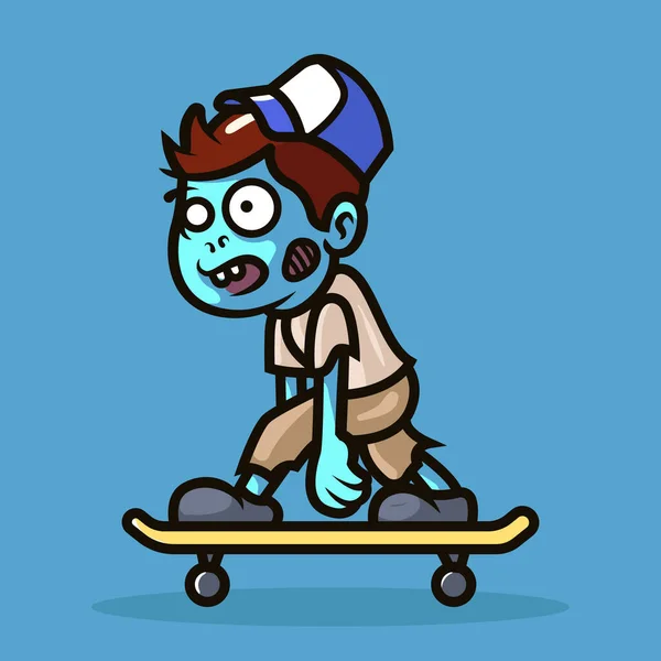 Desain Ilustrasi Zombie Maskot - Stok Vektor