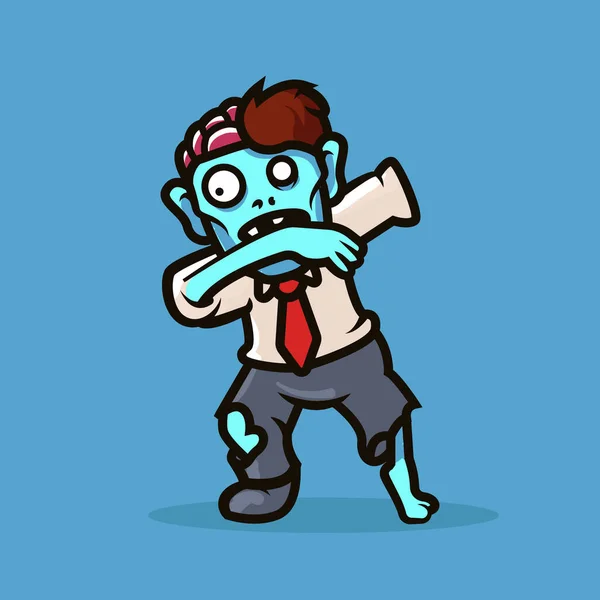 Zombie Mascota Diseño Ilustración — Vector de stock