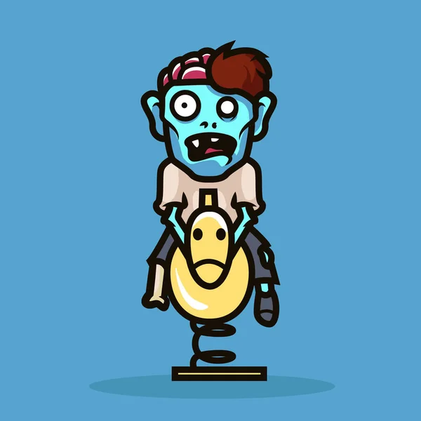 Σχεδιασμός Εικονογράφησης Zombie Mascot — Διανυσματικό Αρχείο