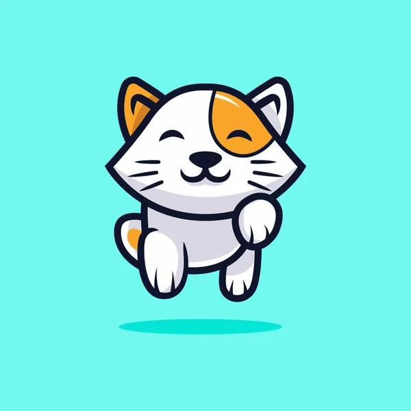 Cute Cat Mascot Vector Illustration — Stock Vector