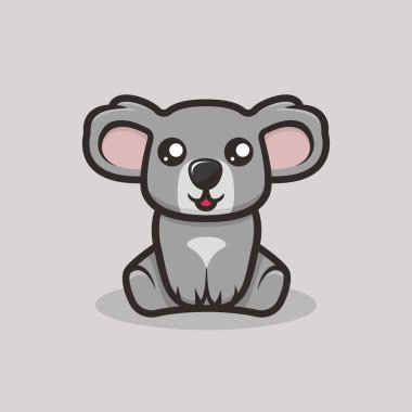 Şirin koala maskot vektör çizimi
