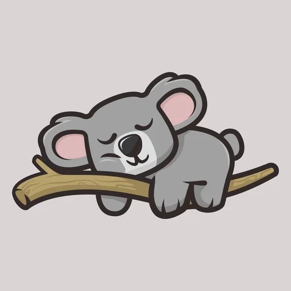 Cute Koala吉祥物矢量图解 — 图库矢量图片