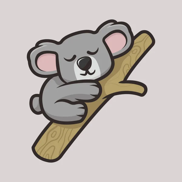 Roztomilý Koala Maskot Vektorové Ilustrace — Stockový vektor