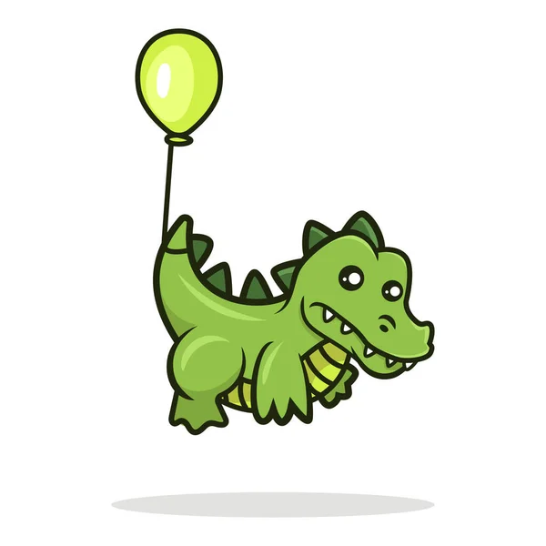 Cute Krokodyl Wektor Maskotki Ilustracja — Wektor stockowy