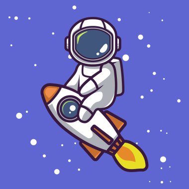 Şirin astronot maskotu uzay teması