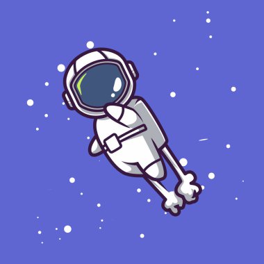 Şirin astronot maskotu uzay teması
