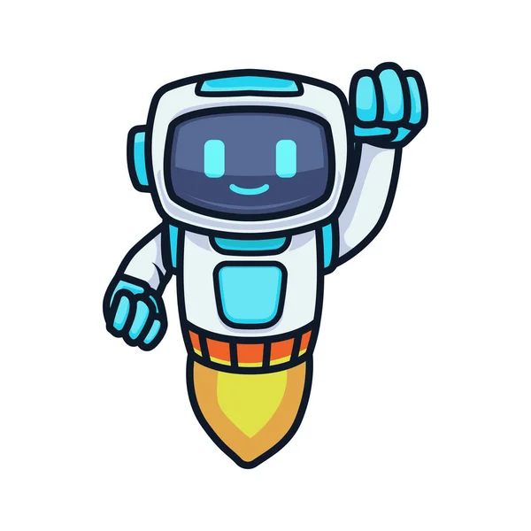 Robot şirin maskot tasarımı çizimi