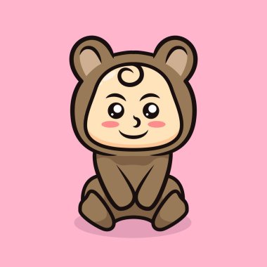 Yeni doğmuş şirin bebek tasarımı çizimi