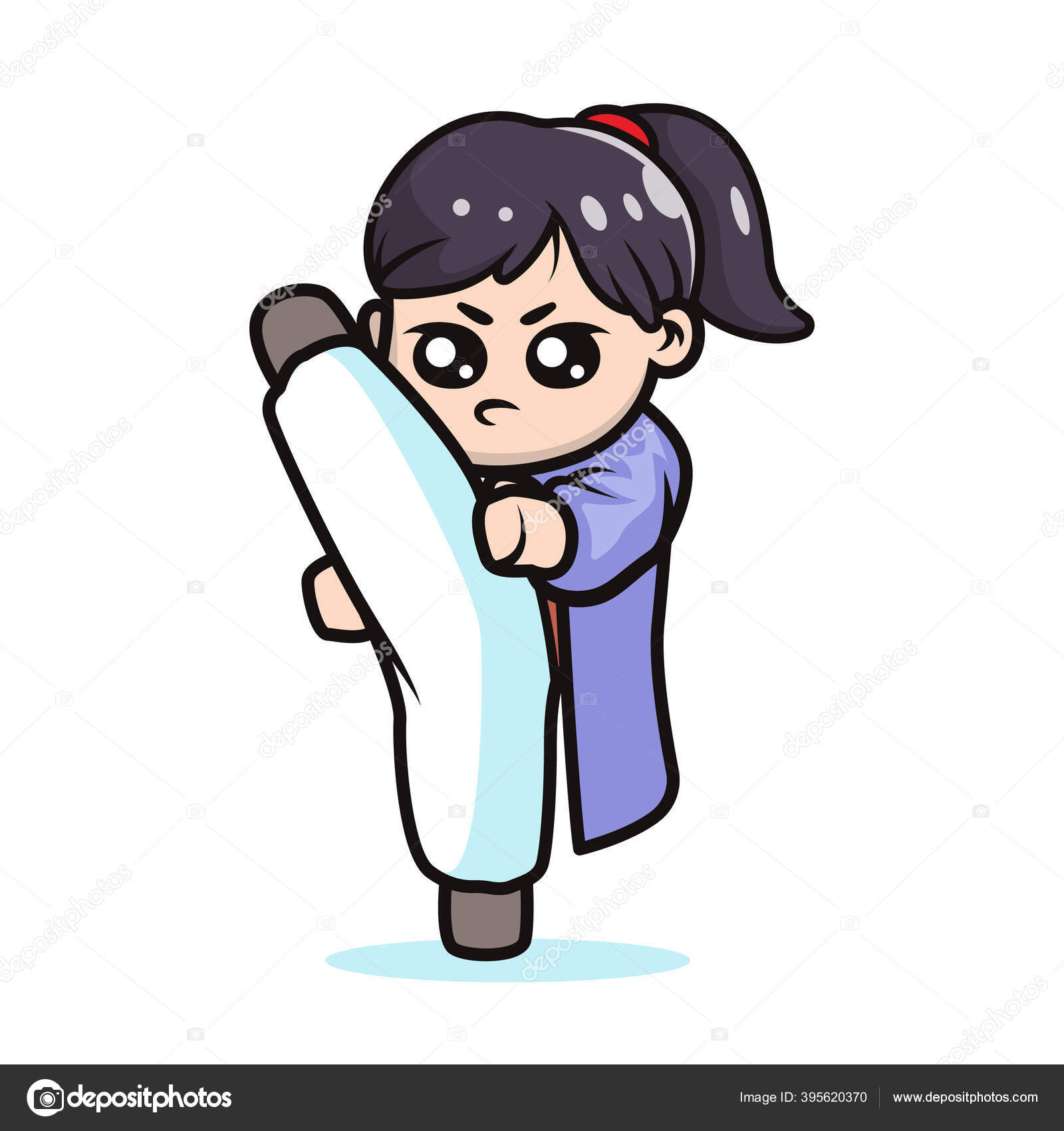 Ilustração da bela médica desenho de personagem kawaii bonito