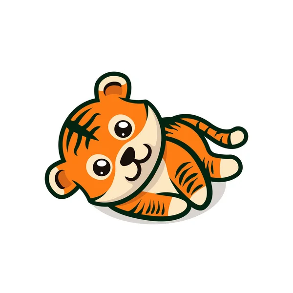 可爱的小虎吉祥物设计图 — 图库矢量图片