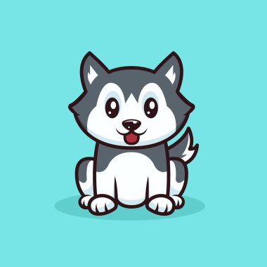 Şirin köpekli karakter tasarımı çizimi