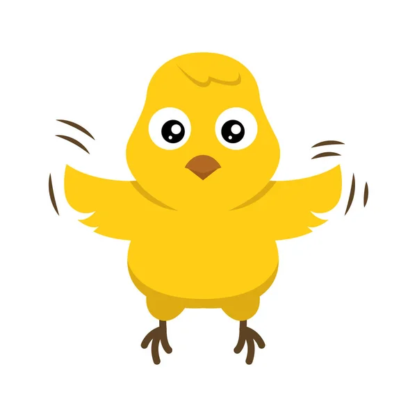 Niedliche Küken Baby Huhn Charakter Design Illustration — Stockvektor