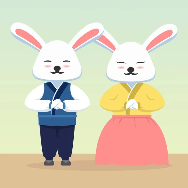 Chuseok Güney Kore Festivali maskot tasarımı çizimi