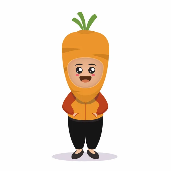 Maskot Kostum Sayuran Yang Lucu - Stok Vektor