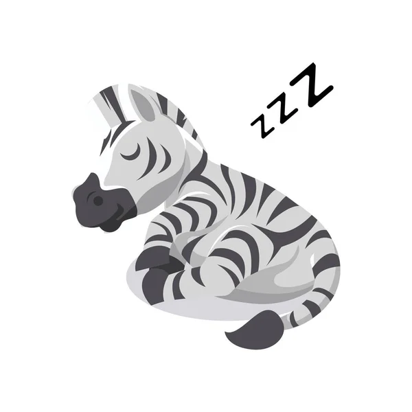 Bonito Zebra Animal Mascote Design Com Vários Pose Design Ilustração — Vetor de Stock