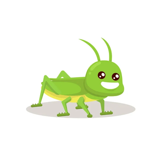 Grasshopper Linda Mascota Insecto Diseño Ilustración — Vector de stock