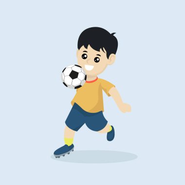 Şirin futbolcu maskot logosu çizimi