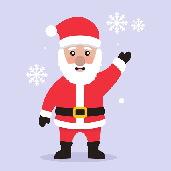 Mignon Santa Claus Illustration Conception Logo Mascotte Noël — Image vectorielle