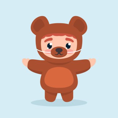 Çocuklar için Noel maskotu tasarımı çizimi