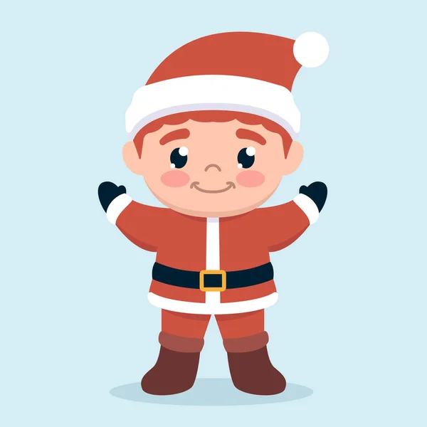 Kids Christmas Costume Mascot Design Illustration — Stock Vector