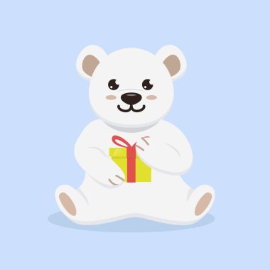 Kutup ayısı Noel maskotu tasarımı çizimi