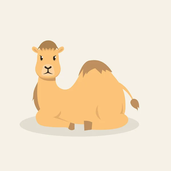 Ilustración Del Diseño Del Logotipo Mascota Camello Enojado — Archivo Imágenes Vectoriales