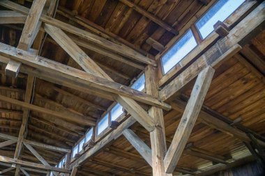 Oswiecim/Polonya - 16 Şubat 2019: İçkışlanın İçinde