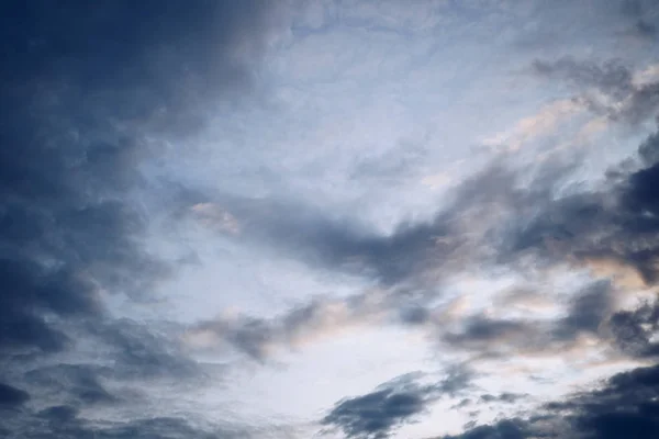 Gloomy moody sky with clouds background