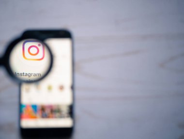 Nizhyn, Ukrayna/ 16-2019 Temmuz: Instagram uygulama simgesi