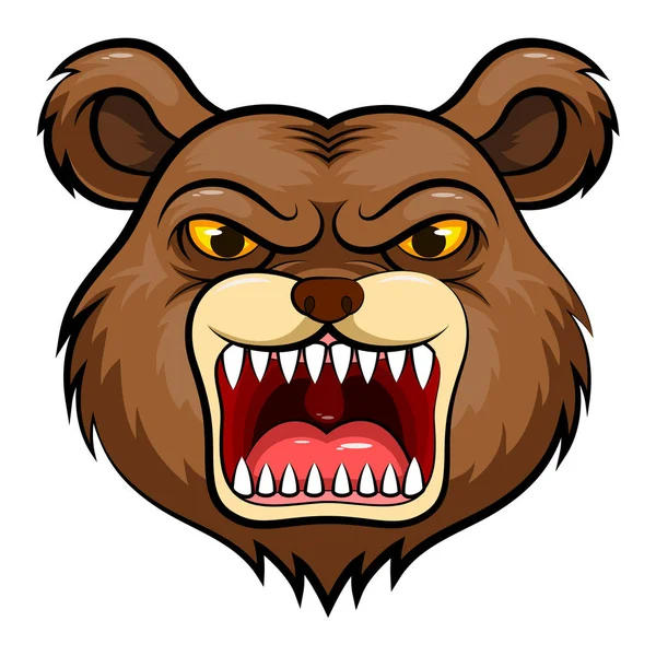 Maskottchen Kopf eines Bären — Stockvektor