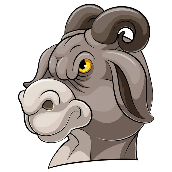 Mascote Cabeça de uma cabra — Vetor de Stock