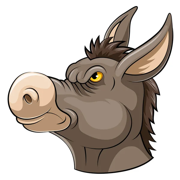 Mascote Cabeça de um burro — Vetor de Stock