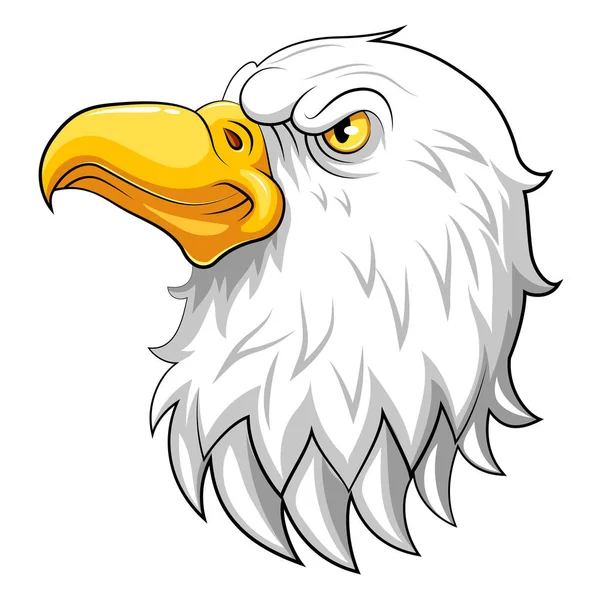 Eagle head mascot on a white background — Stock Vector