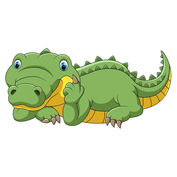 Смішні крокодила мультфільм — стоковий вектор